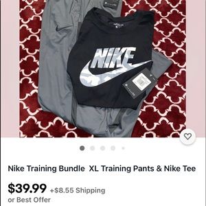 Nike Bundle XL Youth Training Pants & Nike Tee